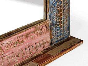 furniture-nabytek.cz - Masívne kúpeľňové zrkadlo Blue Lagoon z recyklovaného dreva, lakované, viacfarebné – 70×80 cm