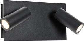 Moderné vonkajšie nástenné svietidlo čierne vrátane LED 2-svetlo IP54 - Simon