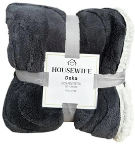 Luxusná baránková deka z mikroplyšu NESTIVE tmavo sivá Rozmer: 150 x 200 cm