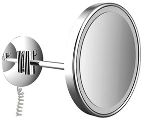 Emco Cosmetic mirrors Pure LED - Nástenné okrúhle LED-holiace a kozmetické zrkadlo s osvetleným dotykovým senzorom a skrutkovicový kábel, 3…