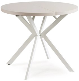 Rozkladací jedálenský stôl Desistir (kašmír + biela) (pre 4-8 osôb). Akcia -20%. Vlastná spoľahlivá doprava až k Vám domov. 1129012