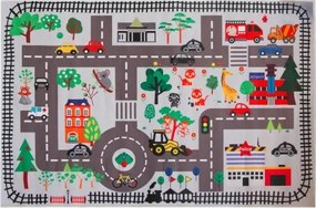 Detský koberec Koľaje, 80x120 cm%