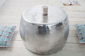 Ručne vyrobený konferenčný stolík Orient strieborný 60cm