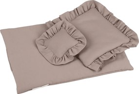 Súprava obliečok pre bábiky tmavo béžová 28x42cm