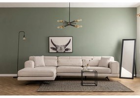 Svetlobéžová rohová pohovka Artie Jivago, ľavý roh