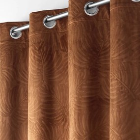Hnedý zamatový záves 140x240 cm Analia – douceur d'intérieur