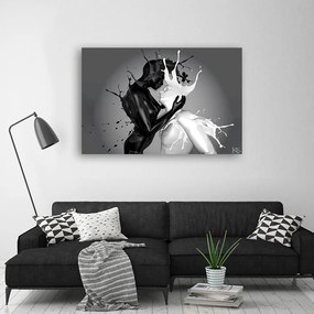 Gario Obraz na plátne Čiernobiela láska Rozmery: 120 x 80 cm