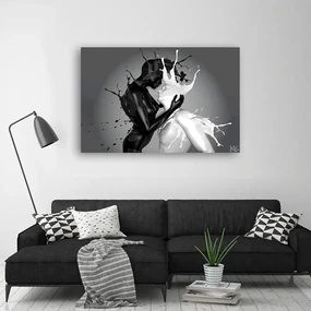 Gario Obraz na plátne Čiernobiela láska Rozmery: 120 x 80 cm