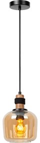 Lucide 45408/18/62 - Luster na lanku ILONA 1xE27/40W/230V pr. 18 cm čierna/béžová