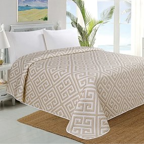Prehoz na posteľ Dolce béžové TiaHome - 140 x 220cm