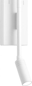 Nástenné svietidlo Torch, 1x biele kovové tienidlo + 1x LED 3w, w