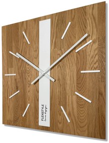 Dekorstudio Elegantné drevené hodiny DUB klasik SQ 50cm - biele