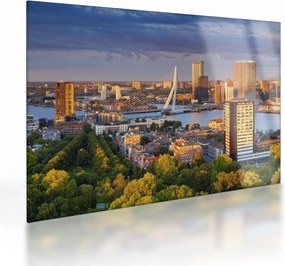 Sklenený obraz - Panorama Rotterdamu, Holandsko (70x50 cm)
