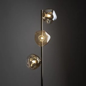 Brilagi - Stojacia lampa VULCANO 3xG9/8W/230V zlatá/dymová béžová