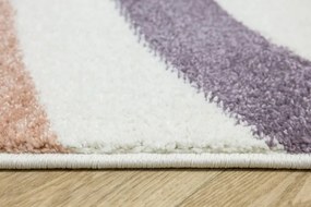 Koberec Lima M185A krémový / fialový