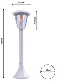 Vonkajšia lampa FOX 1xE27/40W/230V IP44 biela
