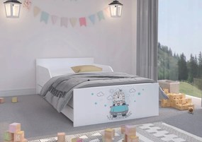 DomTextilu Rozkošná detská posteľ 180 x 90 cm s nádherným levíkom  Biela 46915