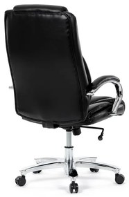 Autronic BONTEC Kancelárske kreslo, hojdací mechanizmus, čierna ekokoža, KA-F1385 BK Farba: Čierna