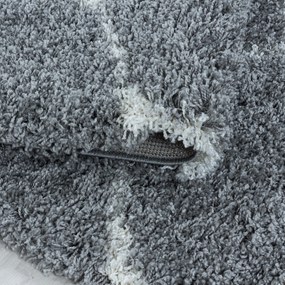 Ayyildiz Kusový koberec SALSA 3201, Okrúhly, Sivá Rozmer koberca: 160 cm KRUH