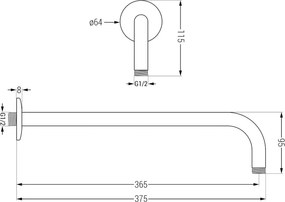 Mexen Kai DR70 sada na vaňu a sprchu pod omietku so sprchou 25 cm, chróm - 77602DR70251-00