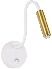 Brilagi - LED Stmievateľná flexibilná nástenná lampa MAYA 1xG9/4W/230V biela/zlatá