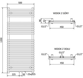 Mexen Sol, elektrické vykurovacie teleso 1200x500 mm + vykurovacia tyč 600 W, antracitová, W125-1200-500-2600-66