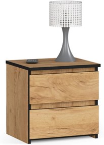 Nočný stolík CL2 40 cm dub craft zlatý