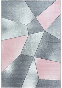 Koberce Breno Kusový koberec BETA 1120 Pink, sivá, viacfarebná,200 x 290 cm