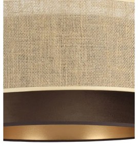 Luster na lanku SARTA 1xE27/60W/230V hnedá/juta