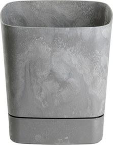 Plastový květináč s podmiskou Cubi 16x16 cm - výber z 6 prevedení