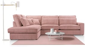 Rohová sedacia súprava LINCOLN LUX, Ľavá, růžová (Tilia 62)