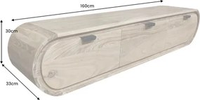TV-skrinka 47756 Organic 160cm Drevo Acacia  - Komfort-nábytok