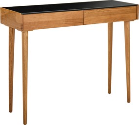 XXXLutz KONZOLOVÝ STOLÍK, dub, prírodná farba, čierna, 100/80/35 cm MID.YOU - Stolíky do obývačky - 000575044301
