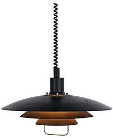 Čierne závesné svietidlo Markslöjd Kikrenes, ø 48 cm