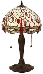 Endon 64086 - Stolná lampa Tiffany DRAGONFLY 2xE27/60W/230V priemer 30 cm