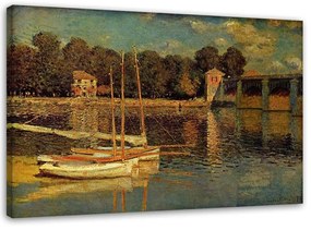 Obraz na plátně REPRODUCTION Most v Argenteuil C.Monet - 90x60 cm