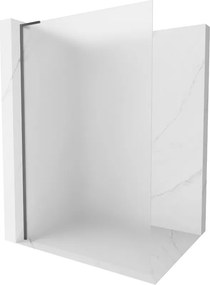 Mexen Kioto L, sprchová zástena Walk-In 80 x 200 cm, 8mm sklo námraza, grafitový profil, 800-080-103-95-30