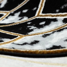 Dywany Łuszczów, Kusový koberec Allure 1966 black/gold, 120x170, žltá, kancelária