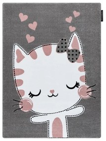 Detský kusový koberec Kitty sivý 180x270cm