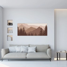 Obraz - Hnedé pohorie N⁰2 (120x50 cm)