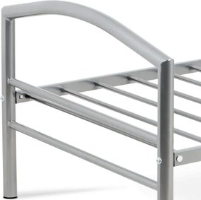 Kovová posteľ 90 cm strieborná BED-1900 SIL