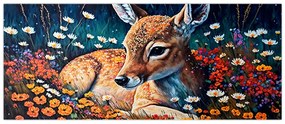 Obraz - Maľované srne (120x50 cm)