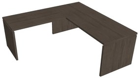 Ergonomický stôl Verno 200 x 200 cm, ľavý, dub antracit