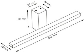 Nástenné LED svietidlo Artemis, 1x LED 13,8w, 4000k, b