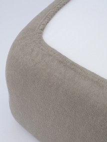 Froté plachta do postieľky 60 × 120 cm - sivohnedá