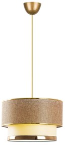 Závesný luster Cake béžový/zlatý