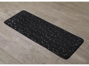 Predložka do kúpeľne Stones, 45x120 cm, čierna