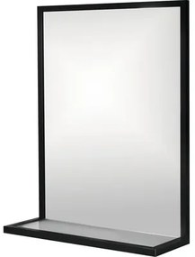 Zrkadlo do kúpeľne 65x60 cm s poličkou