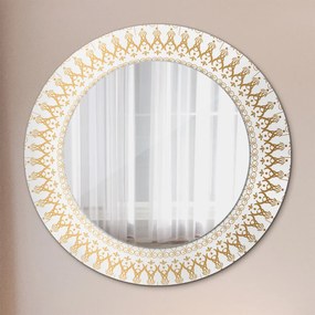 Indická mandala Okrúhle dekoračné zrkadlo na stenu