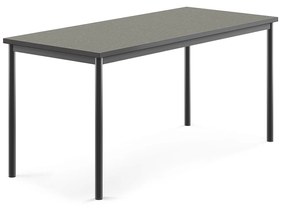 Stôl SONITUS, 1600x700x720 mm, linoleum - tmavošedá, antracit